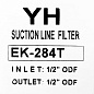 Фильтр антикислотный YH EK-284T (1/2 пайка), 2 шредера